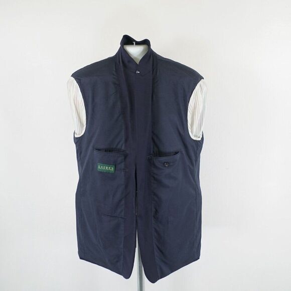 Lauren Ralph Lauren Blue Wool 2 Gold Button Blazer 46R - Picture 9 of 11